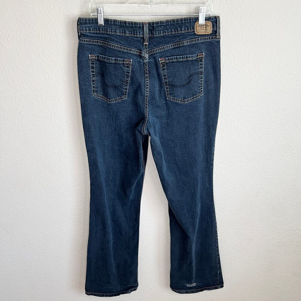 Levi's At Waist Bootcut Jeans Women's 16 High Rise Dark Wash Stretch Denim - Picture 3 of 8